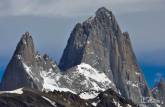O famoso Cerro Fitz Roy, no Parque Nacional Los Glaciares, em El Chaltén, na patagônia argentina